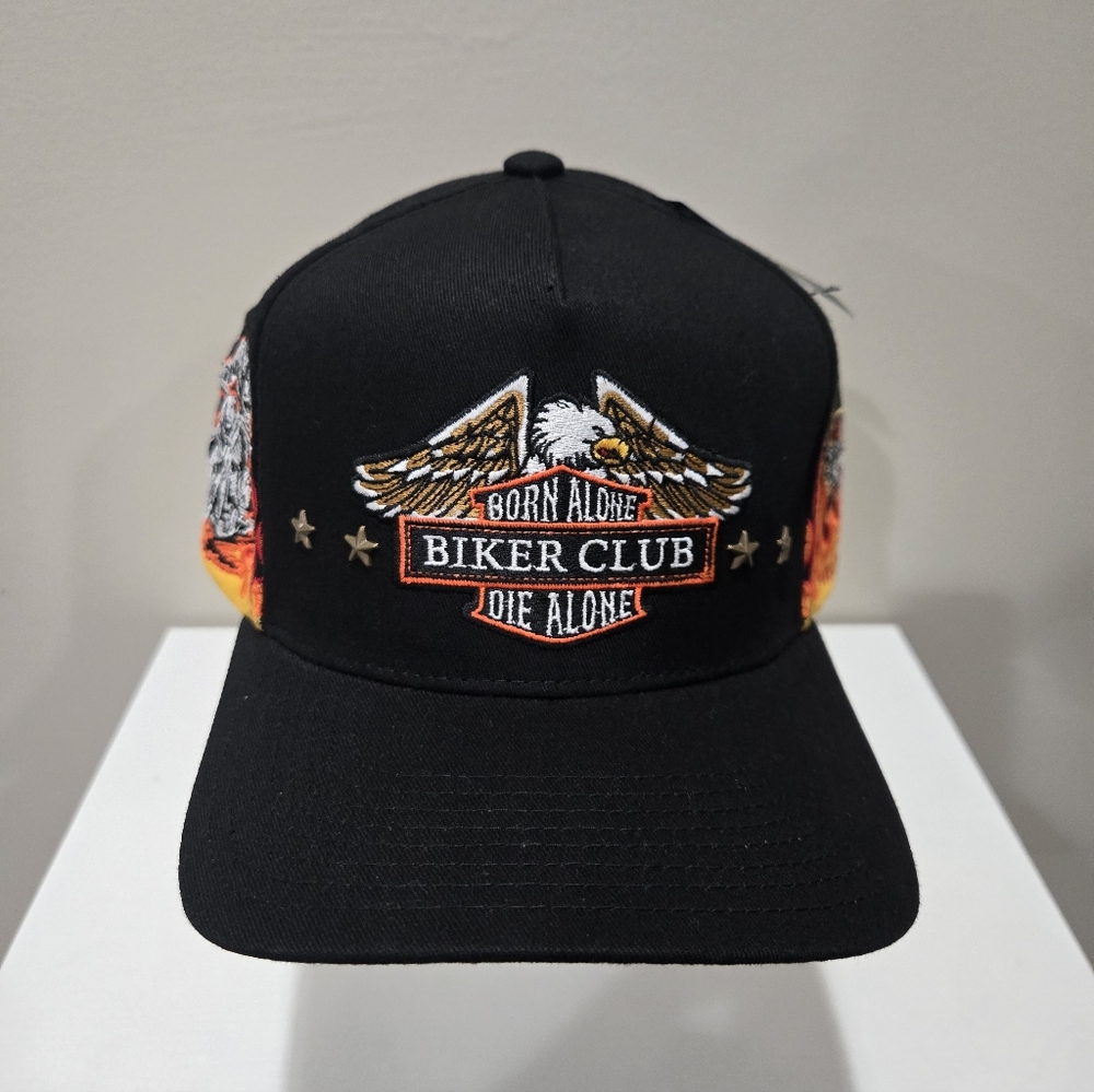 Biker Club Black Trucker Hat